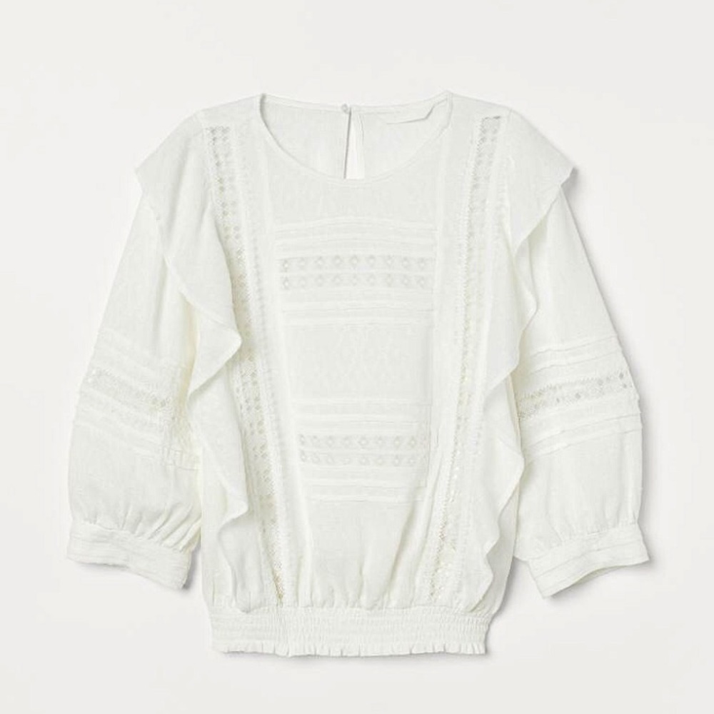 White Blouse with Lace